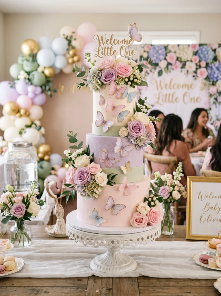 Butterfly-Themed Cake
