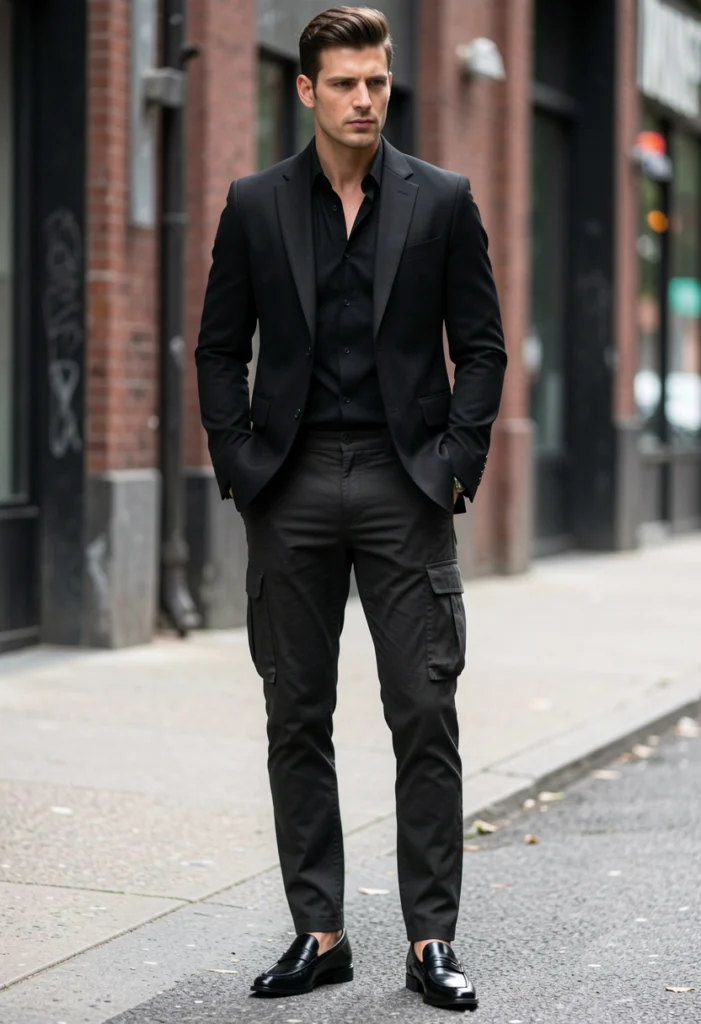 Cargo Pants with Blazer