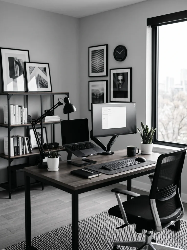 Modern Monochrome Office
