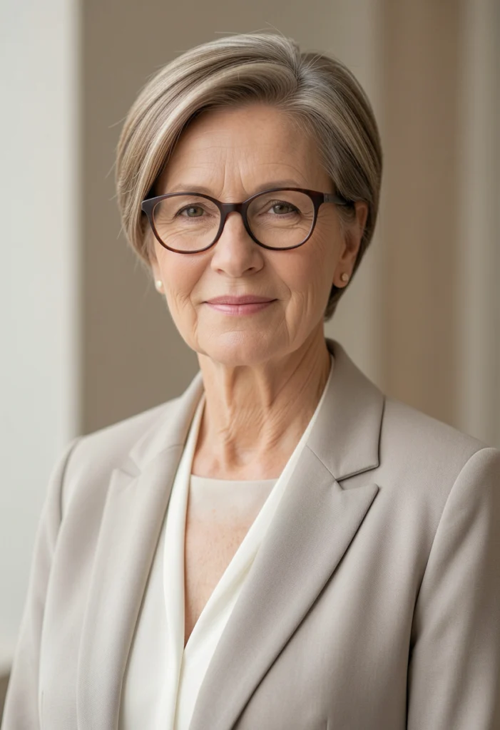 Tapered Short Cut with Glasses