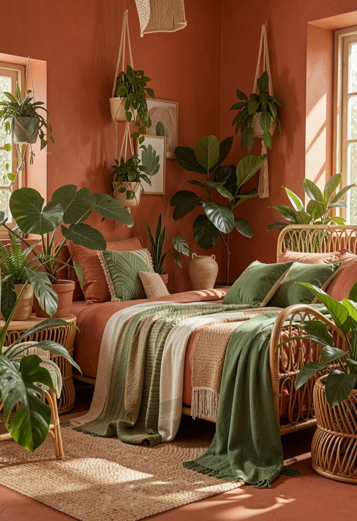  Terracotta and Green Accents