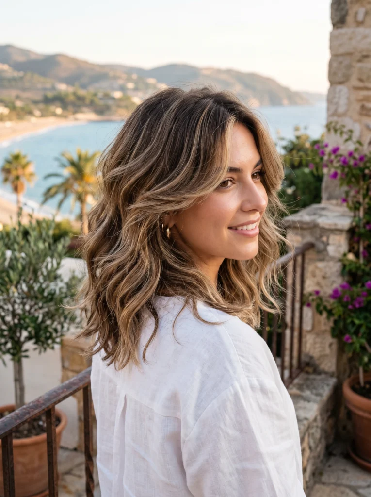 Textured Butterfly Haircut With Beachy Waves