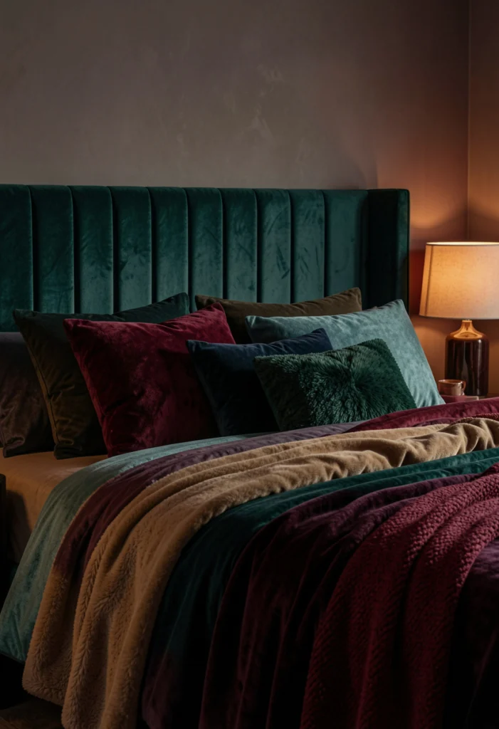 . Velvet Upholstery for a Luxe Feel