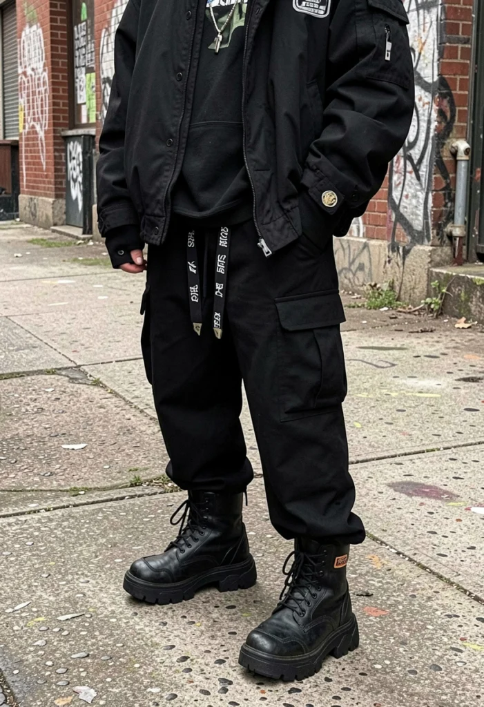All-Black Cargo Outfit