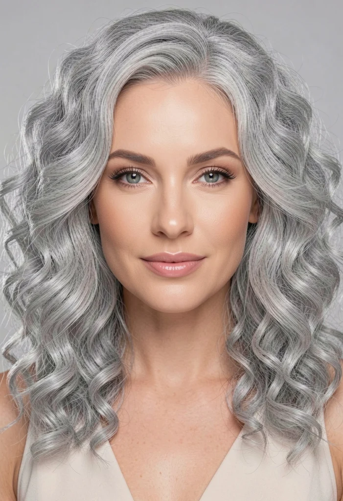 Curly Gray Hairstyle