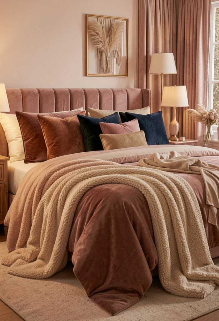 Layered Bedding for Comfort