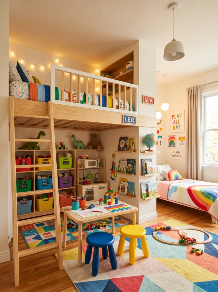 Loft Bed with Play Area