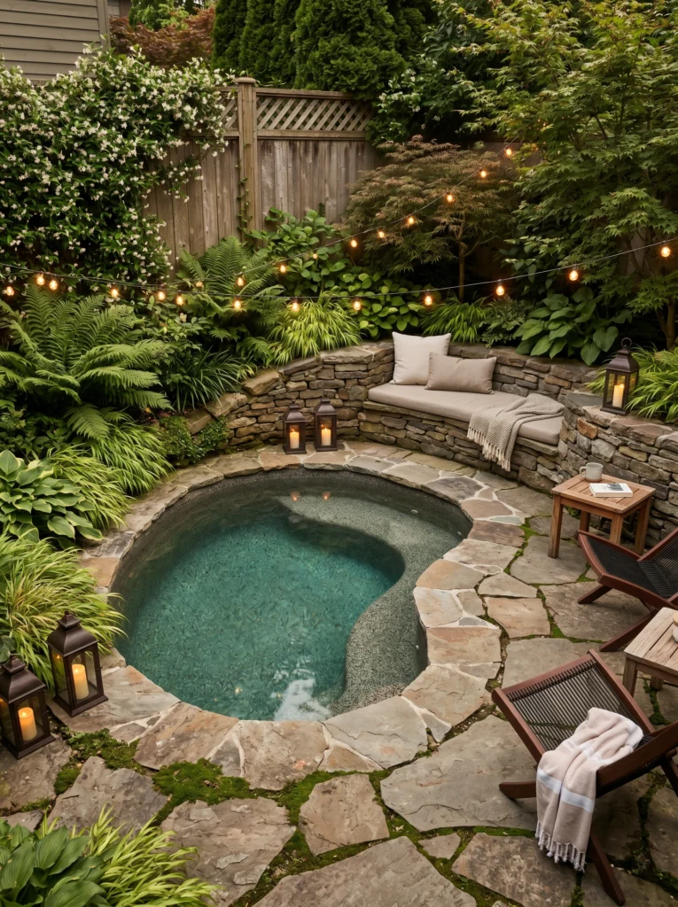 Natural Stone Pool With Organic Design