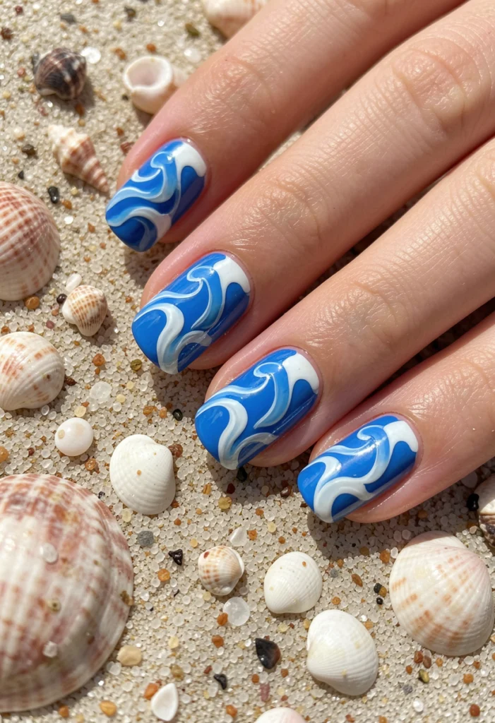 Ocean Wave Nails