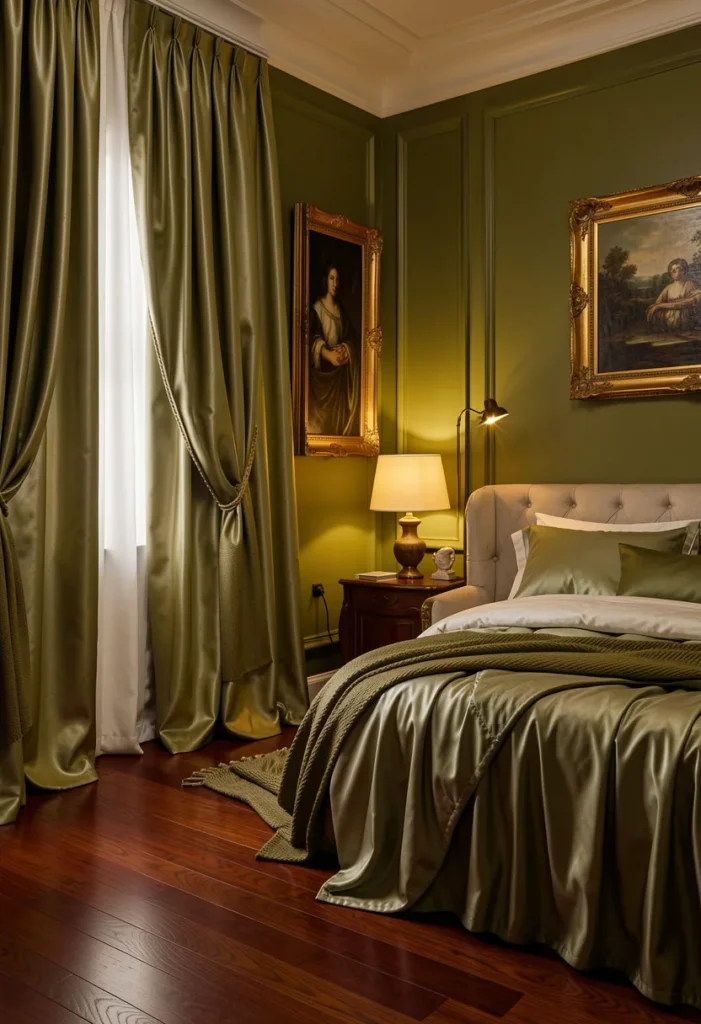 Olive Green and Gold Accents