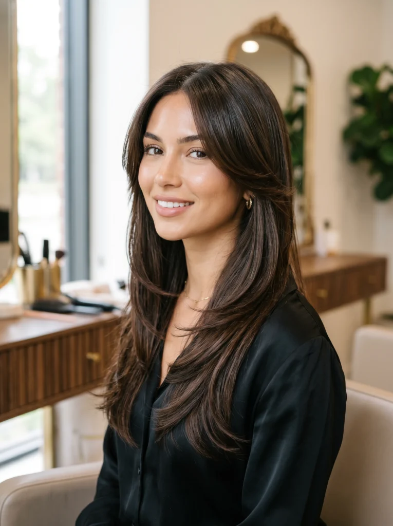 Sleek Straight Butterfly Layers for Polished Elegance