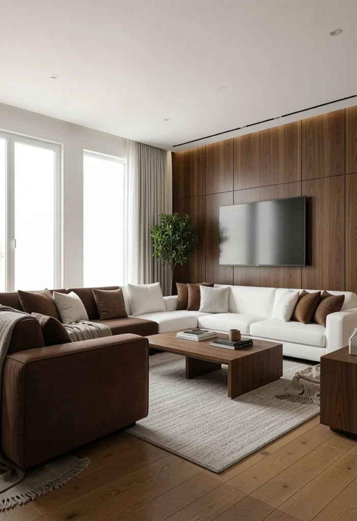 Brown and White Contrast