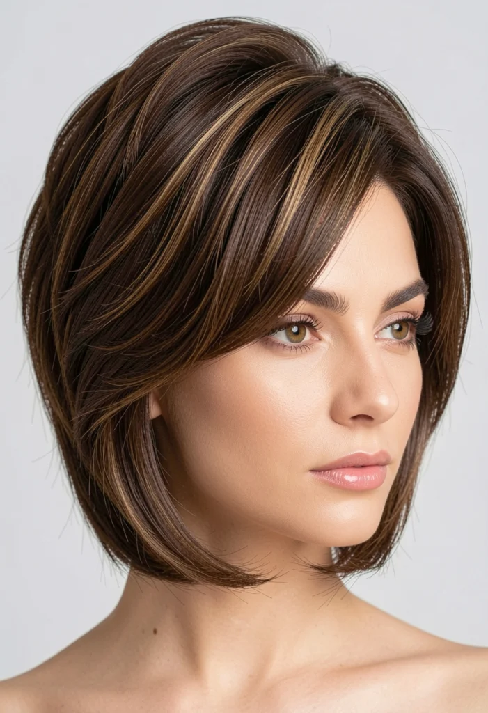 . Italian Bob with Volume at the Crown