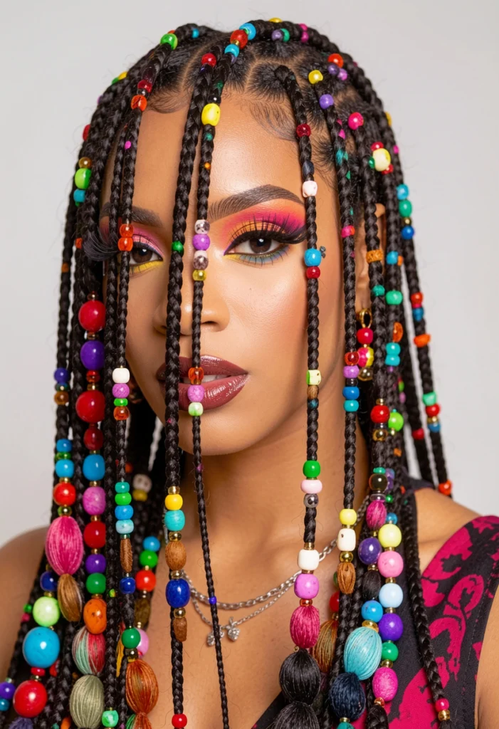  Knotless Braids with Beads