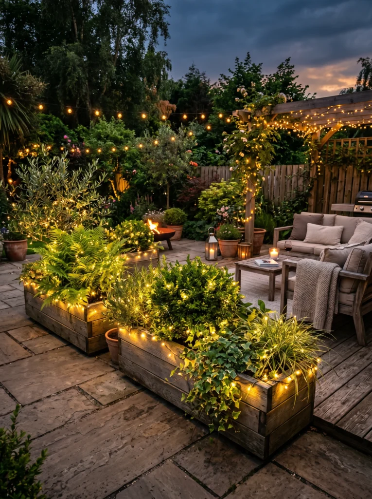  String Lights in Planters
