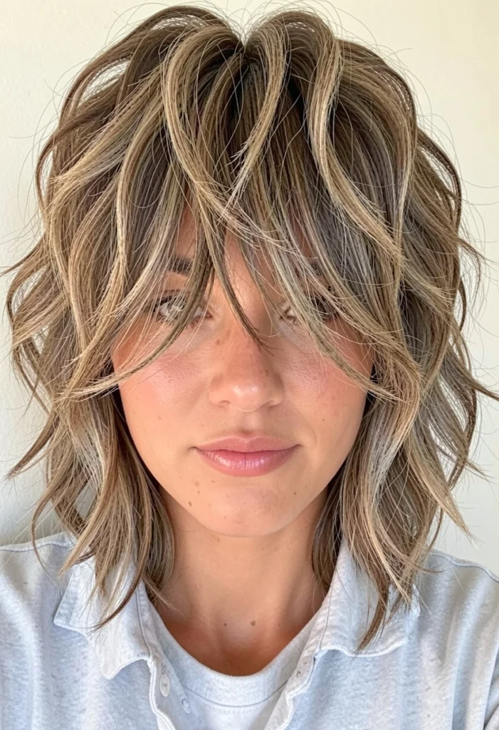 Textured Soft Shag for Wavy Hair