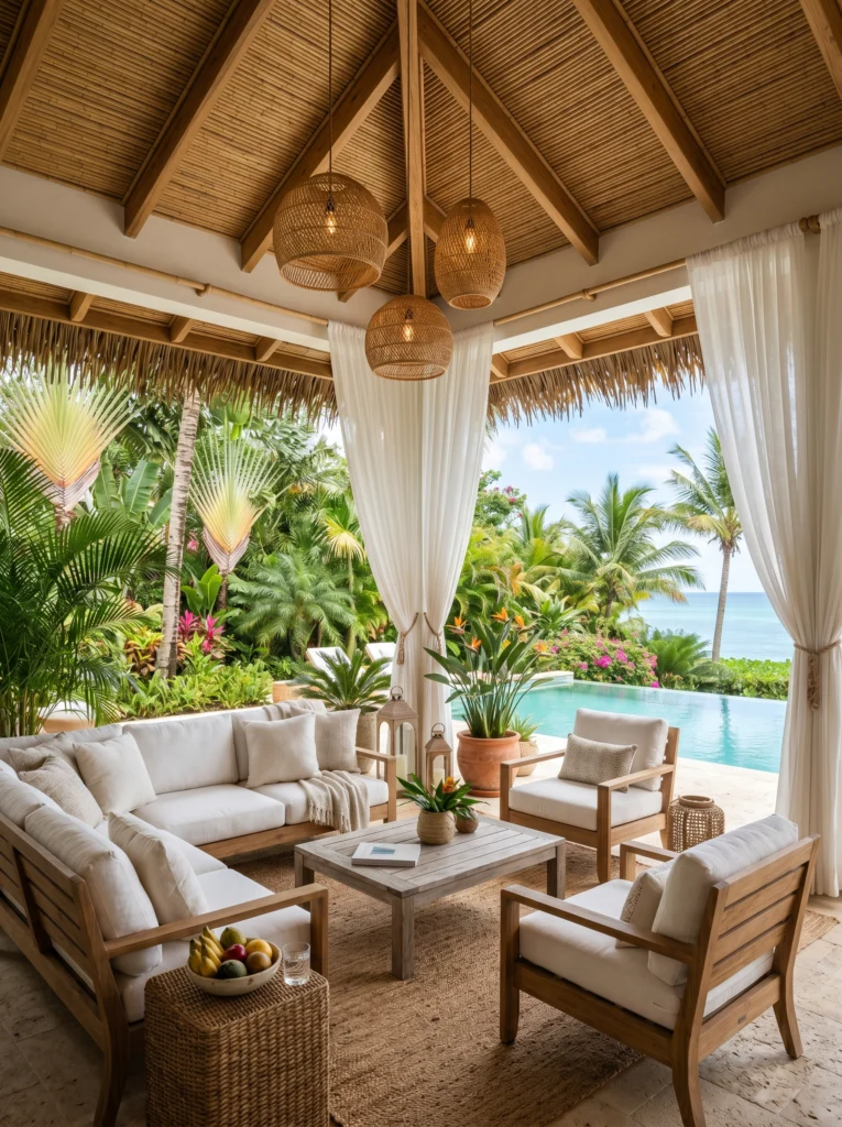  Tropical Resort Style Covered Patio