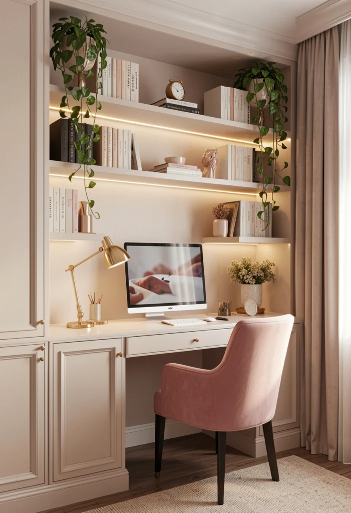 . Built-In Shelving with Decor Styling