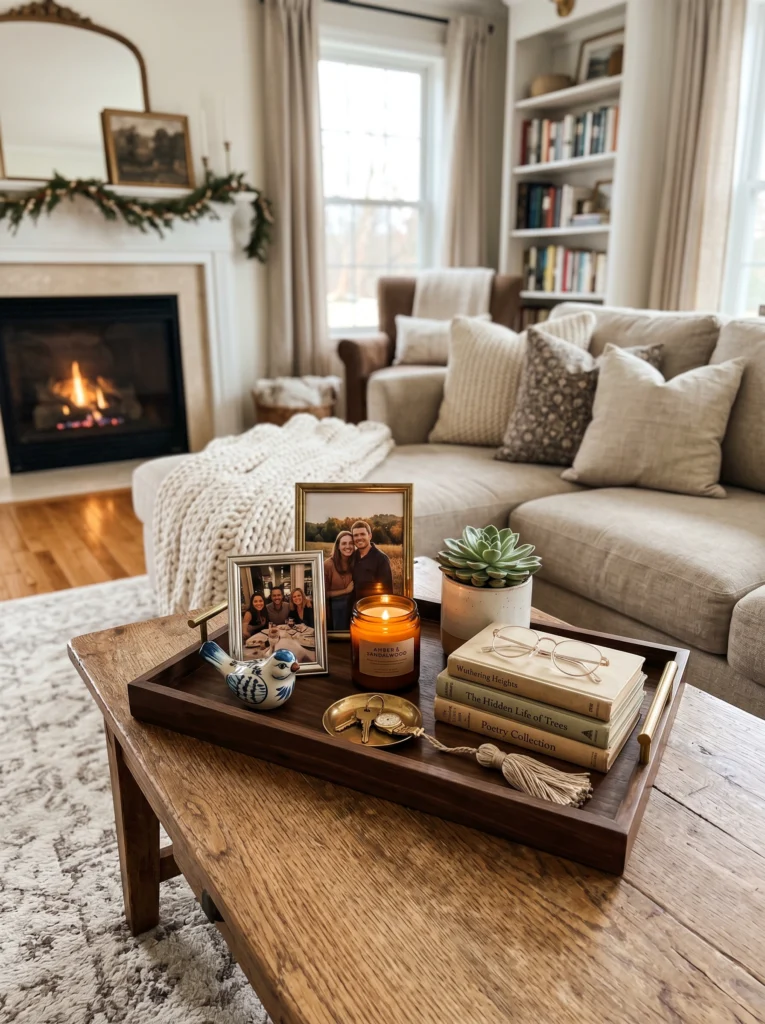 Coffee Table Tray with Personal Touches