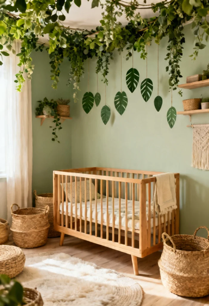 Hanging Greenery and Leaf Decor