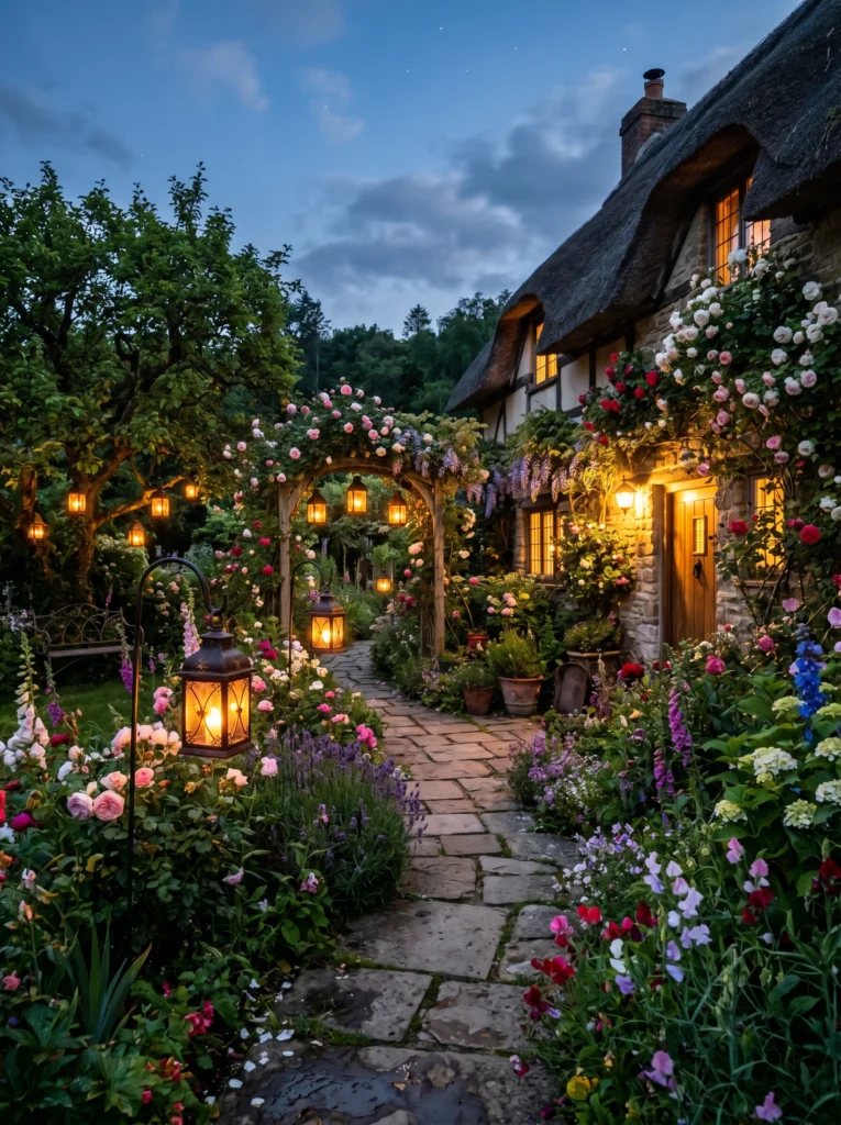 Iron Lantern Lighting for Evening Glow