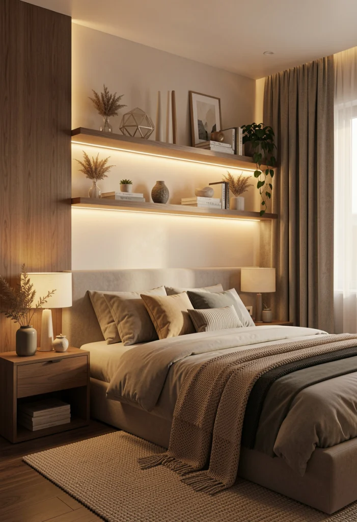  LED Lighting Along Shelves