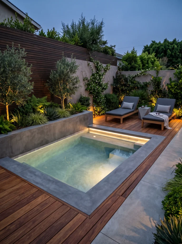 Minimalist Concrete Pool With Luxury Finish