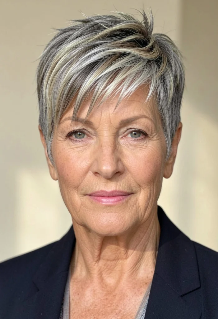  Short Choppy Cut with Highlights