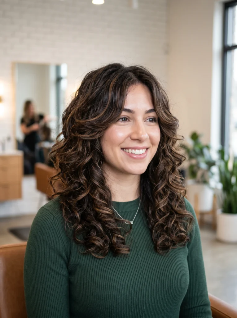  Soft Curly Butterfly Haircut With Layered Bounce