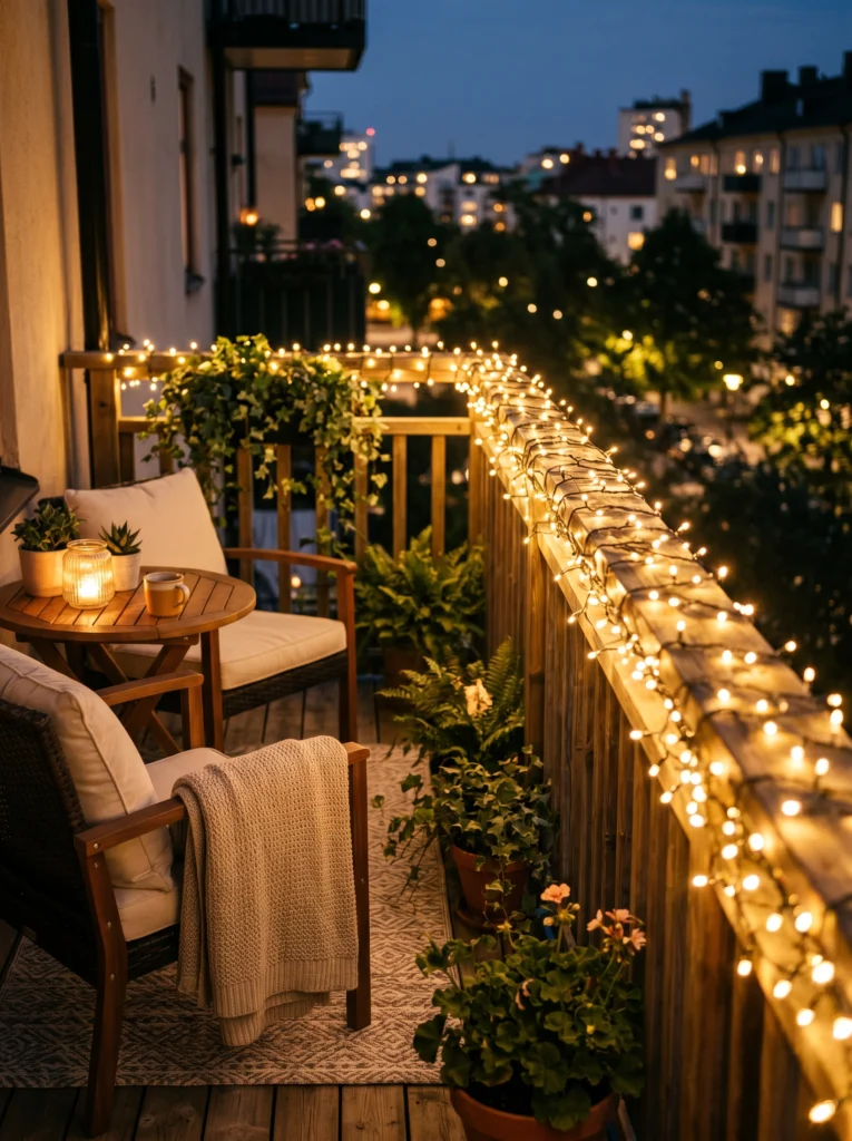 Deck Railing String Lights