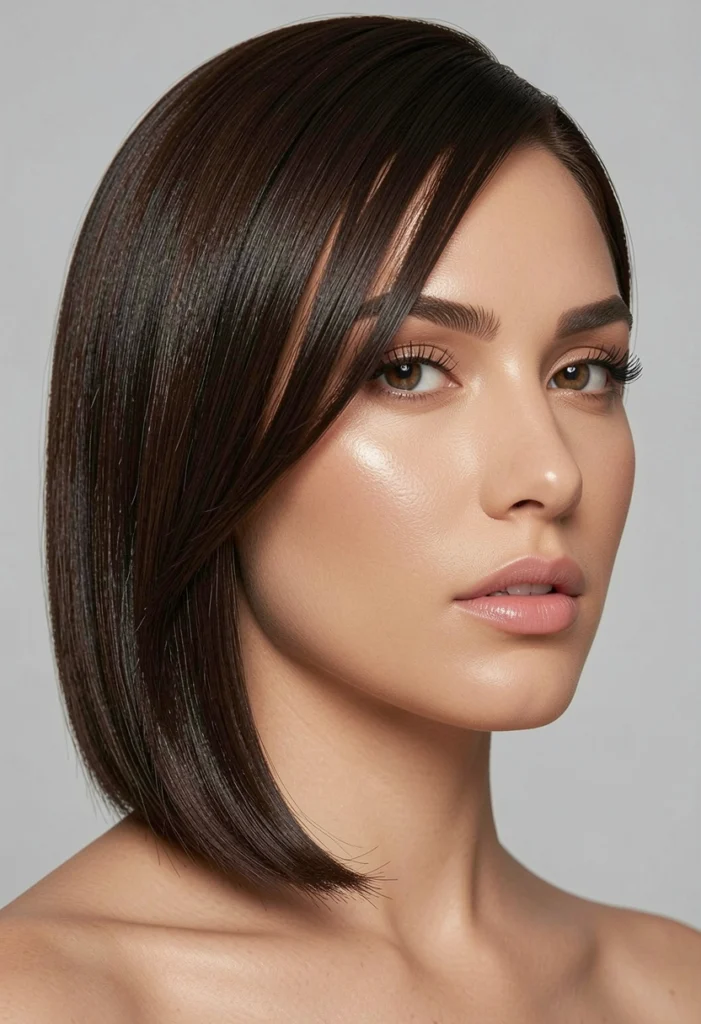  Italian Bob with Side Part