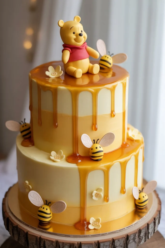 . Pooh-Themed Cake Design