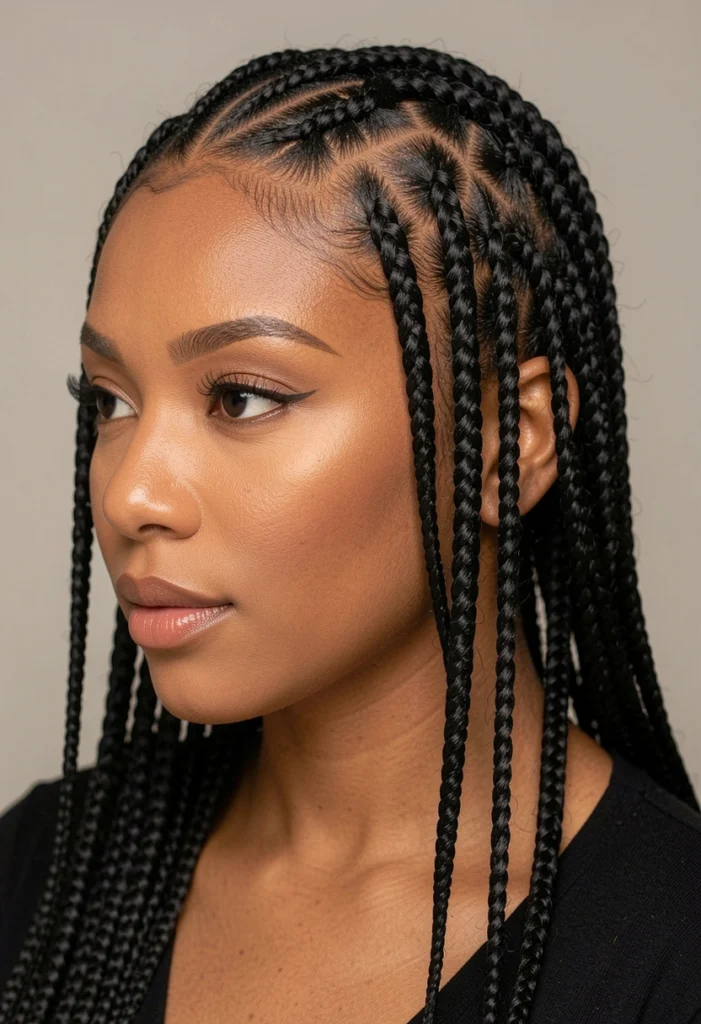 . Small Knotless Braids
