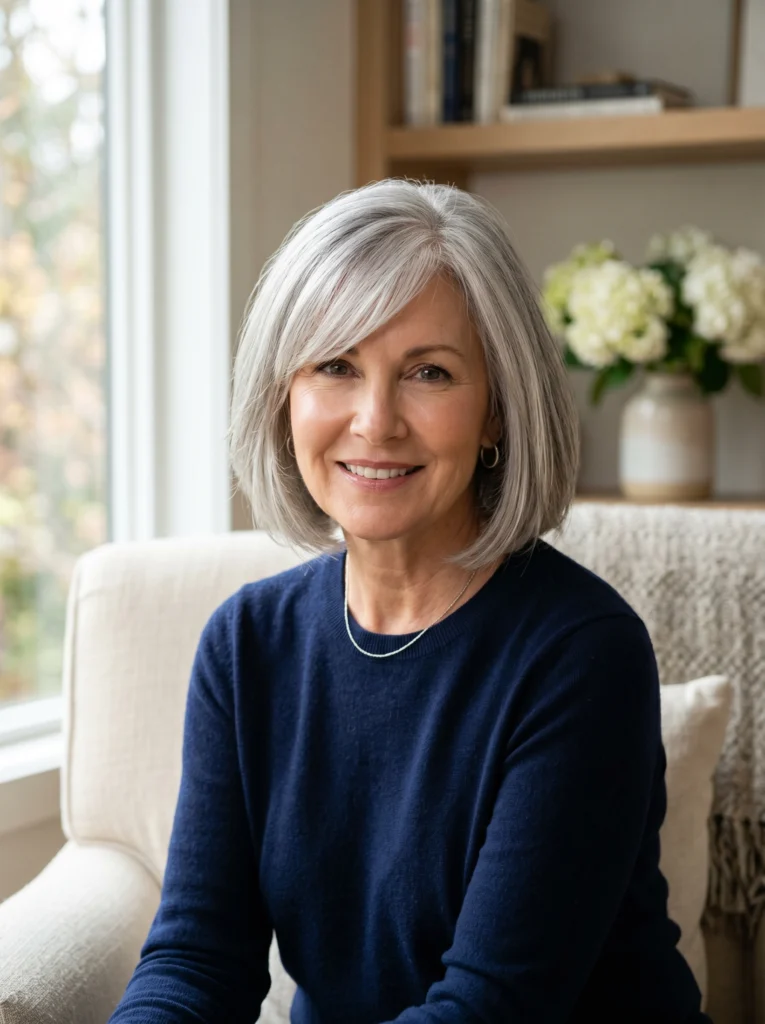 Classic Chin-Length Bob with Side Bangs