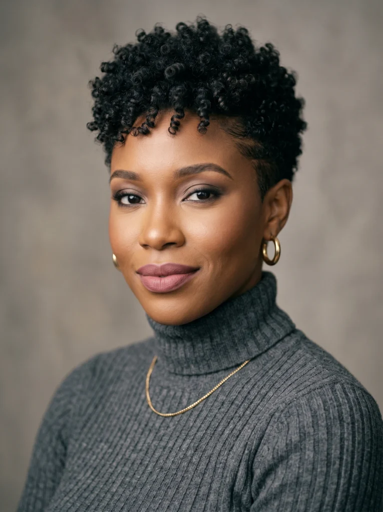 Classic Curly Tapered Cut