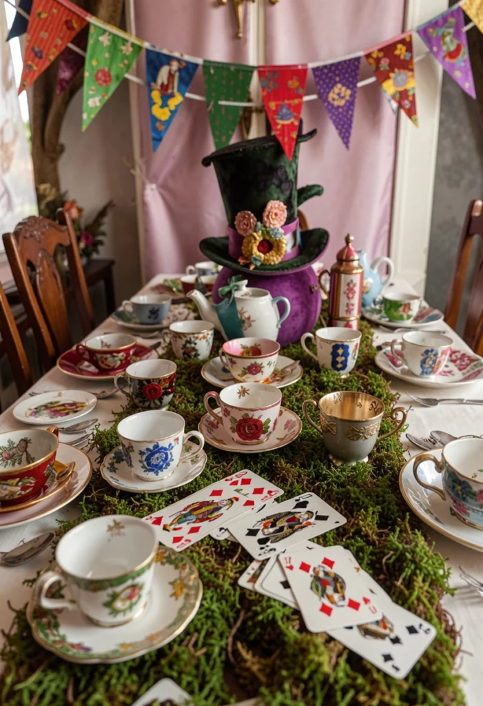 Mismatched Vintage Tea Table