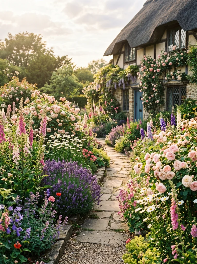 Overflowing Mixed Flower Borders