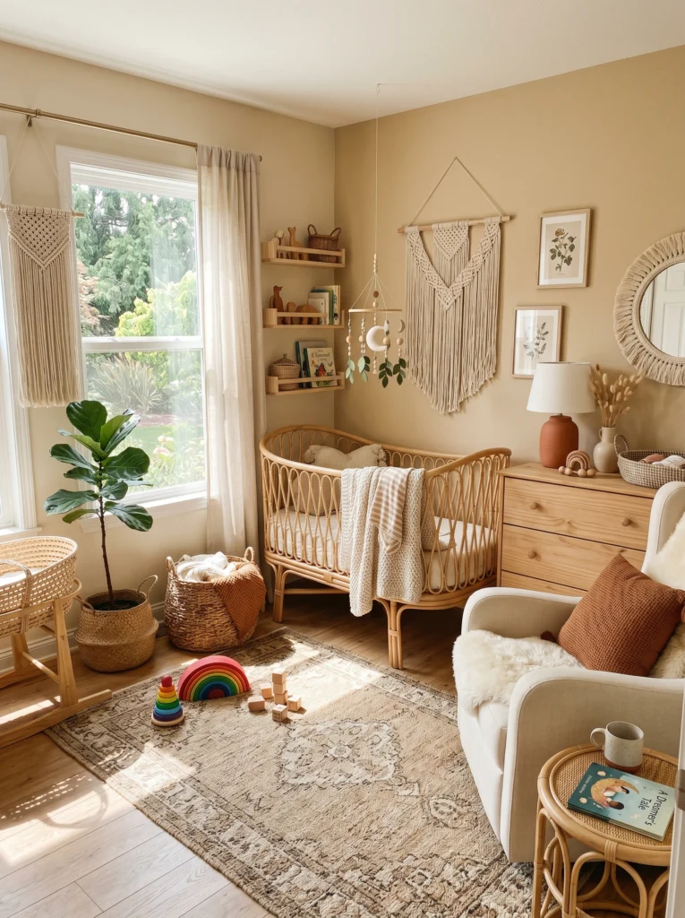 Rattan Crib for Natural Warmth