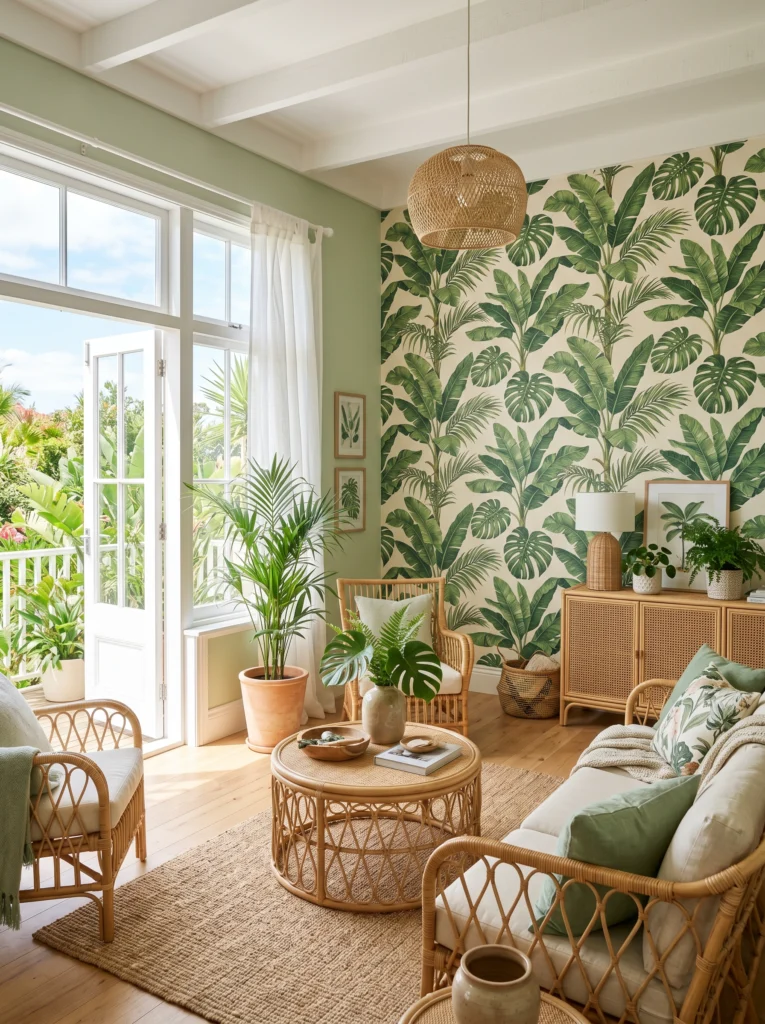 Tropical Palm Leaf Wallpaper