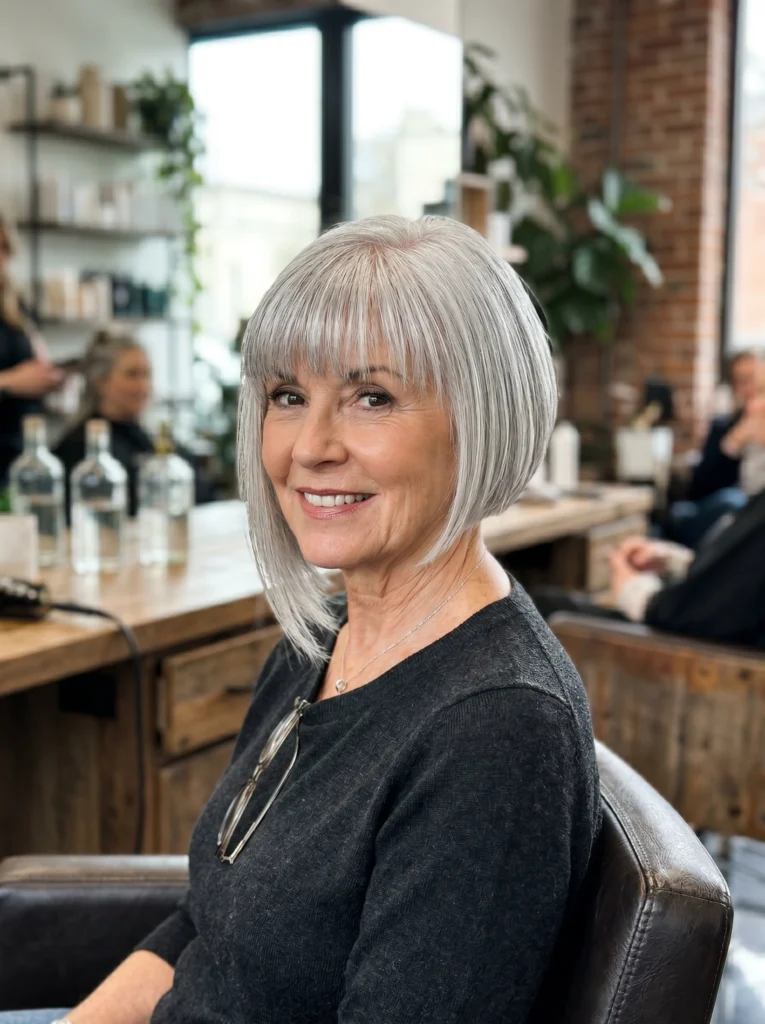 Asymmetrical Bob with Bangs