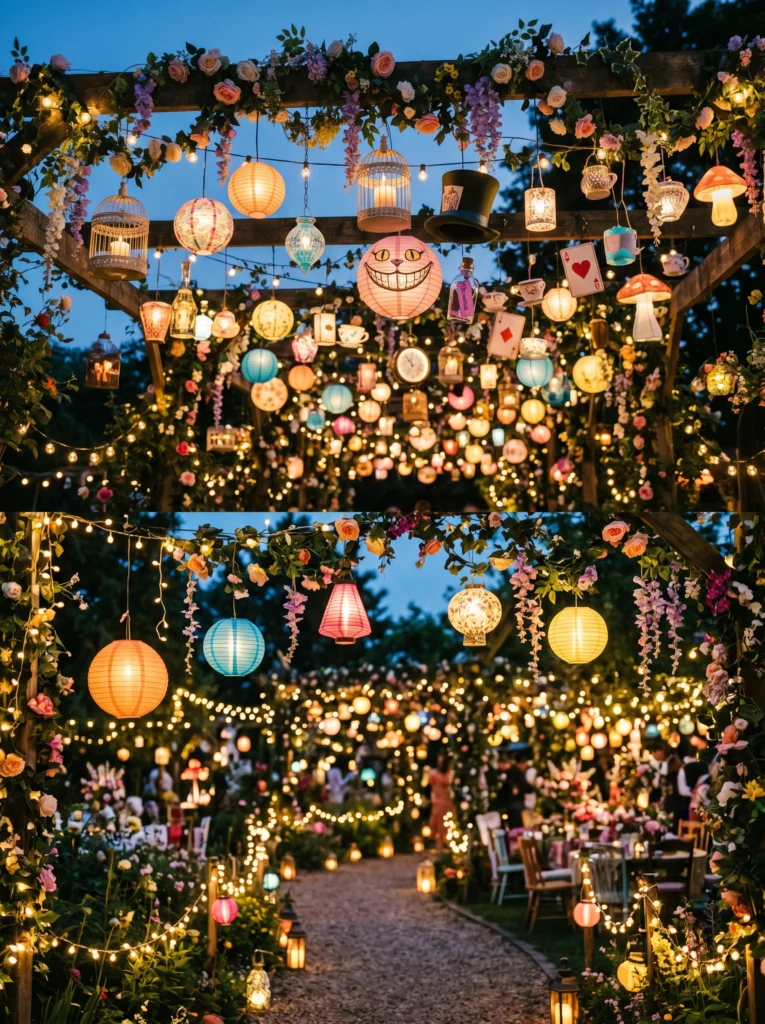 Hanging Lanterns & Fairy Lights