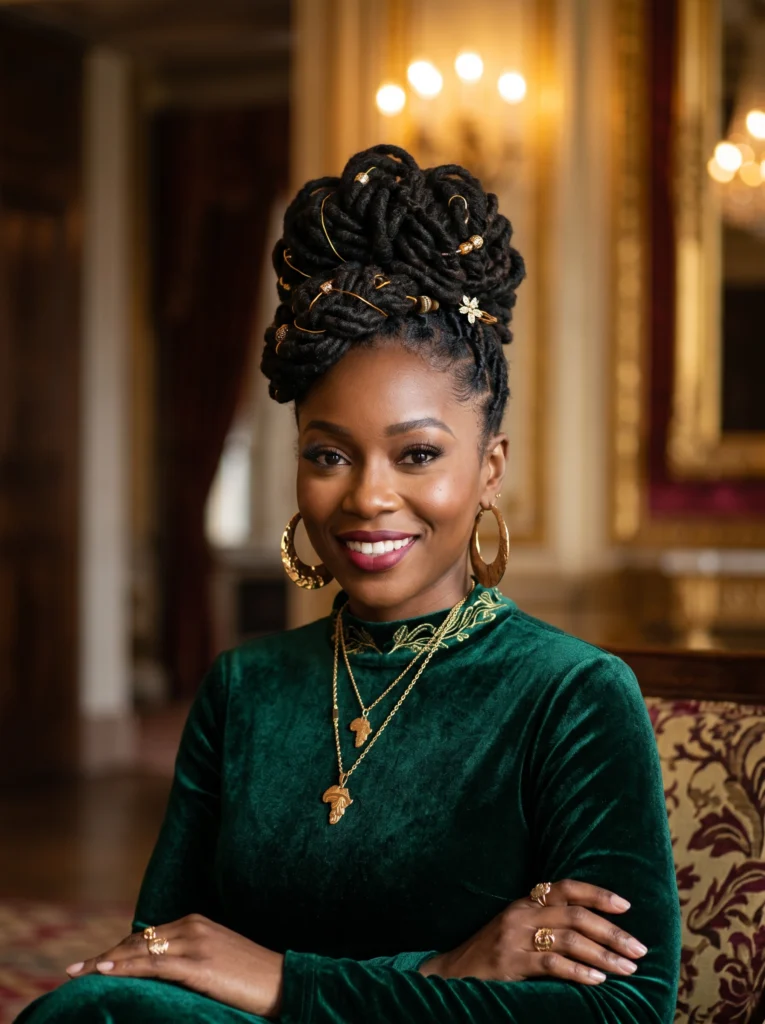 Locs Updo Hairstyle
