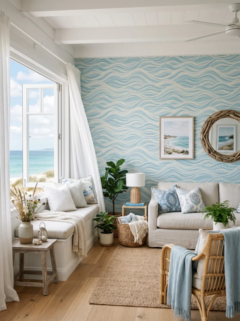 Ocean Wave Pattern Wallpaper