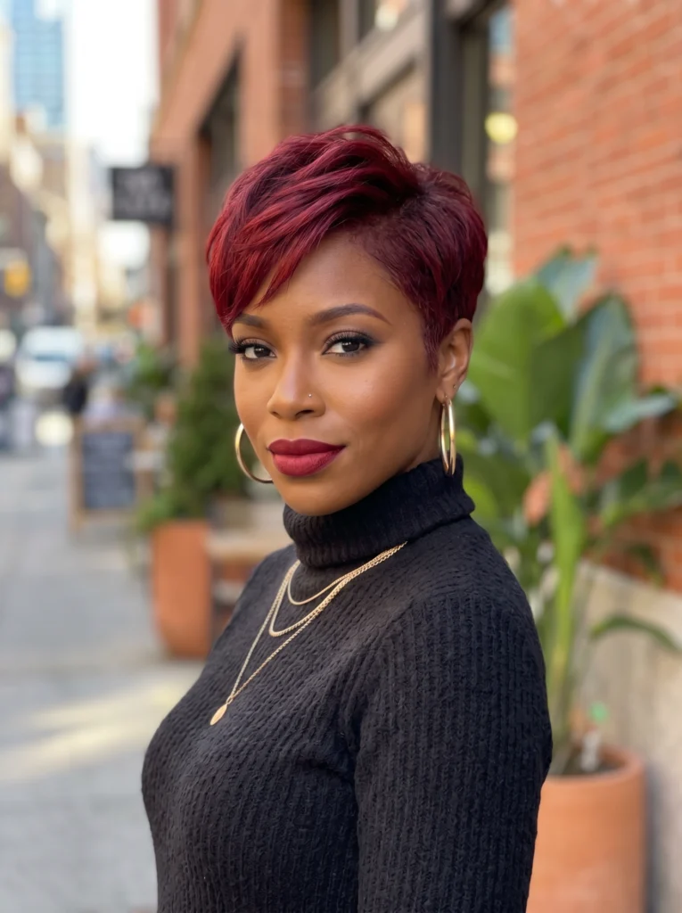 Red Pixie Haircut
