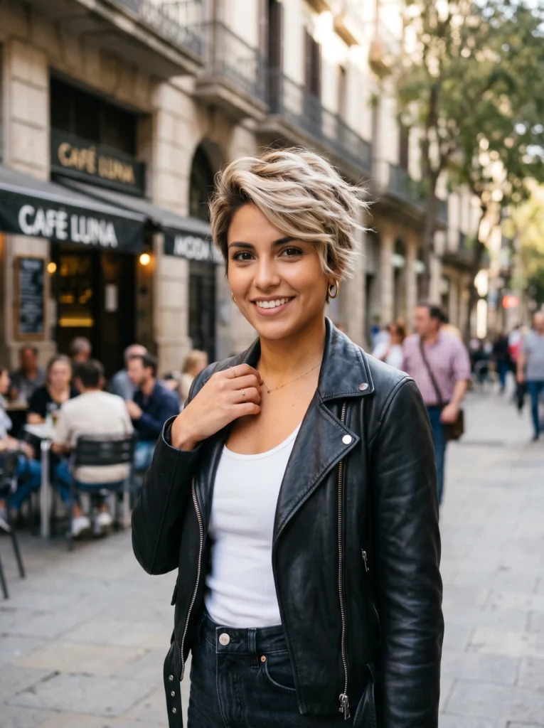 Short Blonde Pixie Cut