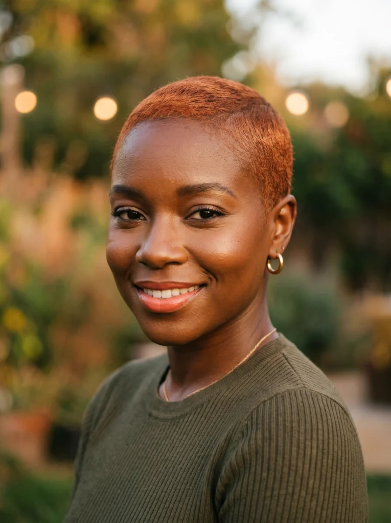 Copper Tone Buzz Cut