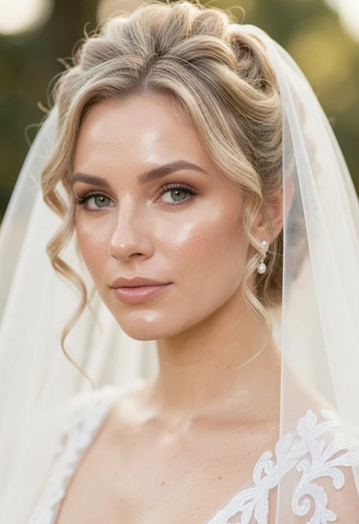 Soft Curly Updo