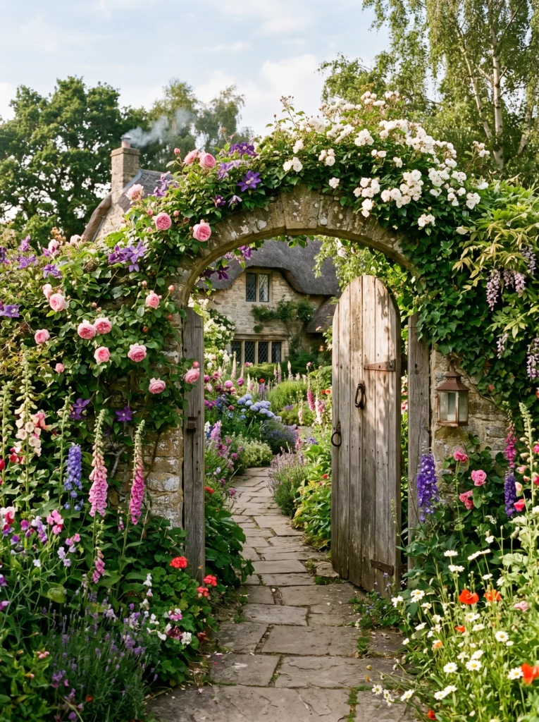Rustic Wooden Gate Entrance