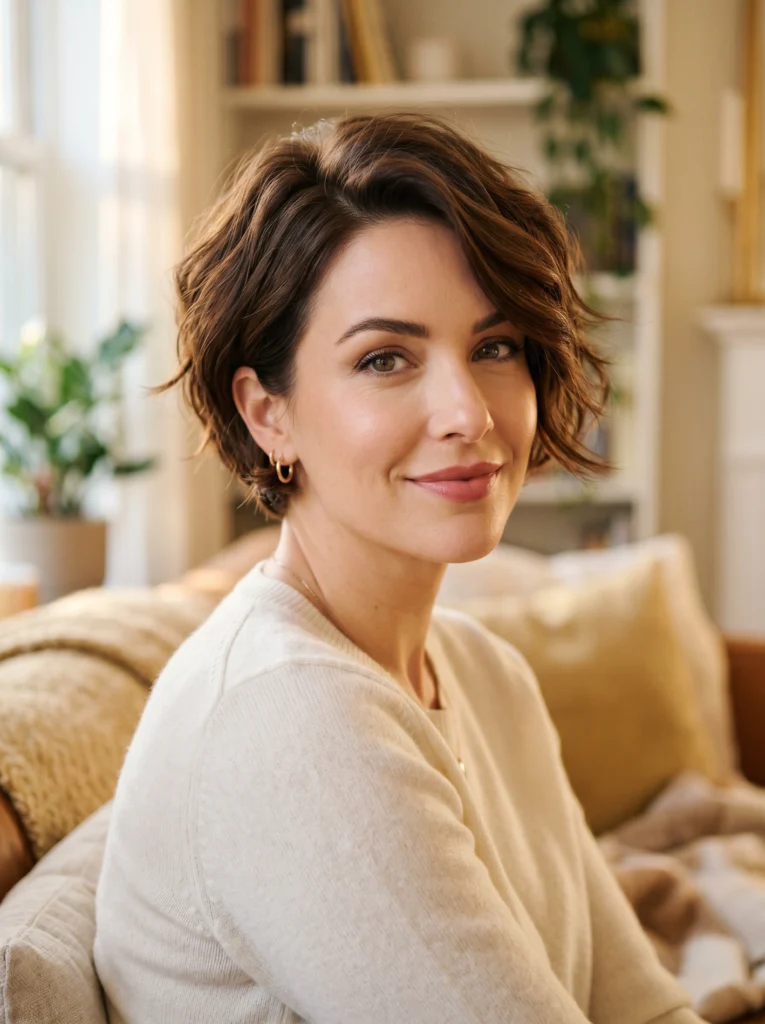 Soft Brunette Layered Crop