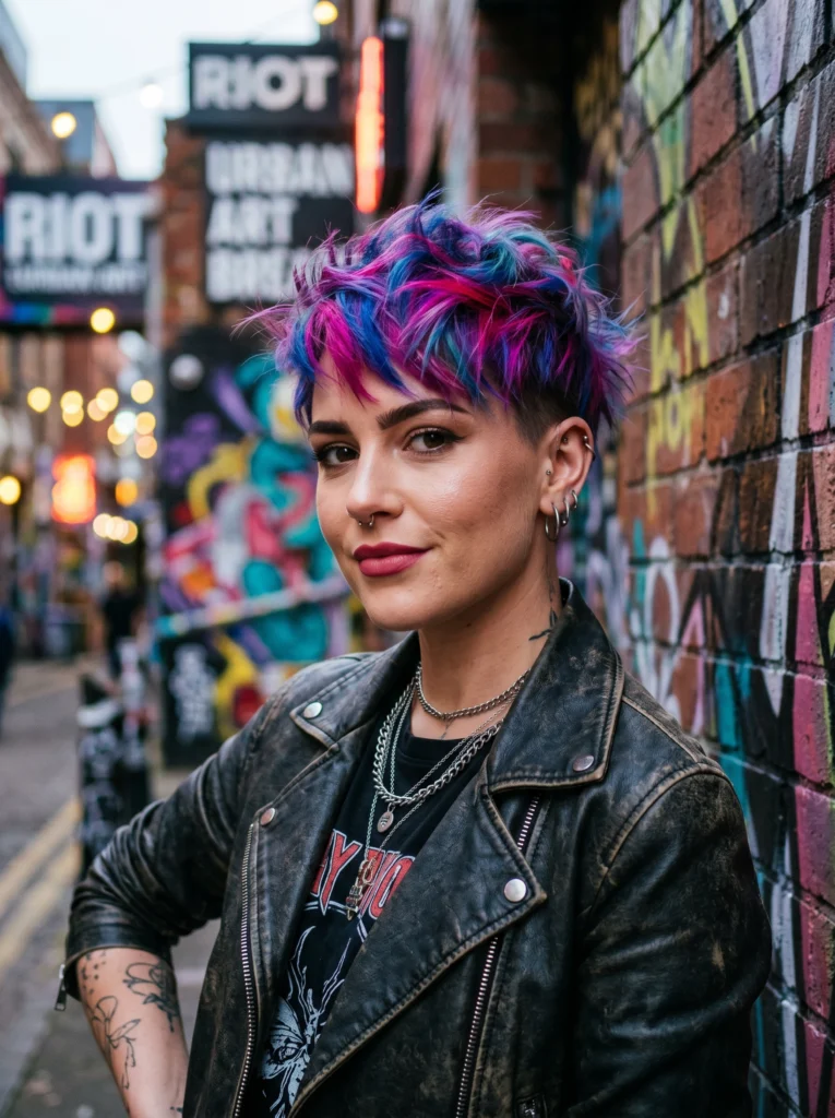 Bold Colored Pixie Cut